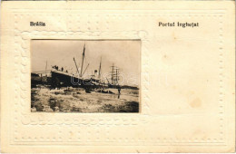 * T3 Braila, Portul Inghetat / Frozen Port In Winter, Steamship. Photo (fa) - Non Classés