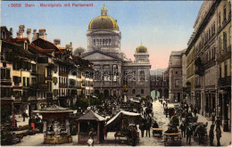 ** T1 Bern, Marktplatz Mit Parlament / Market / Piac - Ohne Zuordnung