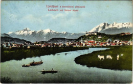 T2/T3 1915 Ljubljana, Laibach; S Kamniskimi Planinami / Mit Steiner Alpen + "K.u.K. Hauptfeldpostamt Nr. 301" (fl) - Unclassified