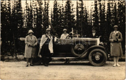 T2 1930 Ungvár, Uzshorod, Uzhhorod, Uzhorod; Autós Kirándulás Hölgyekkel / Automobile Trip With Ladies. Photo - Ohne Zuordnung