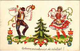 T2/T3 1942 Magyar Folklór üdvözlőlap / Hungarian Folklore Greeting Card (felületi Sérülés / Surface Damage) - Unclassified