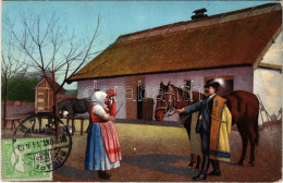 T2/T3 1912 Magyar Folklór Művészlap / Hungarian Folklore Art Postcard (EK) - Ohne Zuordnung