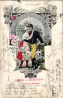 T3 1902 Jeník A Marenka "Prodaná Nevesta" / Czech Folklore Art Postcard. Art Nouveau, Floral (EB) - Non Classés