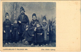 ** T2/T3 Lappfamiljen A Skansen 1904. / Nordic Sami (Laplander) Folklore. Foto Hulda Nyberg (fl) - Ohne Zuordnung