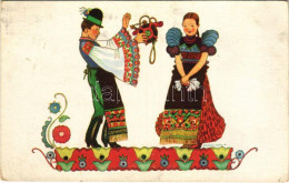 T2/T3 Magyar Folklór Művészlap / Hungarian Folklore Art Postcard S: Csikós Tóth A. (fl) - Unclassified