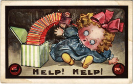 * T2/T3 "Help! Help!" Kute Kiddies Series No. 629. Inter-Art Co. (EK) - Sin Clasificación