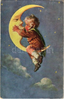 ** T2/T3 Children Art Postcard With The Moon (EK) - Sin Clasificación