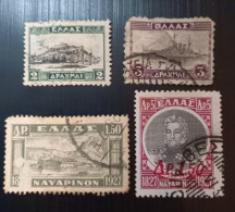 Grèce 1927 -1928 New Daily Stamps & 1932 The 100th Anniversary Of The Naval Battle At Navarino - Perforation: 12½ X 13½ - Gebraucht