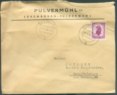 1Fr.50 Obl. Dc LUXEMBOURG Sur Lettre à En-tête (PULVERMÜHL) Le 7-5-1946 Vers Gand - 21903 - Storia Postale