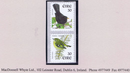 Ireland 2000 Birds Definitives - ISSP Phosphor Coils 30p+30p Perf. 9 Se-tenant Mint - Unused Stamps