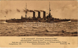 ** T1 SMS Erzherzog Ferdinand Max Az Osztrák-Magyar Haditengerészet Erzherzog-osztályú Pre-dreadnought Csatahajója / K.u - Unclassified