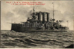 ** T1/T2 SMS Erzherzog Ferdinand Max Az Osztrák-Magyar Haditengerészet Erzherzog-osztályú Csatahajója / K.u.K. Kriegsmar - Ohne Zuordnung
