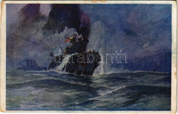 * T3 Torpedierung Des Ital. Panzerkreuzers "Amalfi". Offizielle Postkarte Des Österreichischen Flottenvereines Zu Gunste - Sin Clasificación