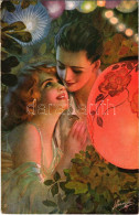 * T2/T3 Italian Lady Art Postcard, Couple In Love. Serie 1075-4. (EK) - Ohne Zuordnung