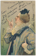 T3 1904 L'Energique Belle-Mere / Lady Art Postcard. Emb. Litho (ázott / Wet Damage) - Ohne Zuordnung