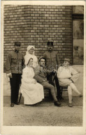 * T2/T3 1915 Budapest, Sérült Osztrák-magyar Katonák Csoportja Nővérekkel / WWI Austro-Hungarian K.u.K. Military, Group  - Ohne Zuordnung