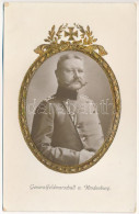 ** T2/T3 Generalfeldmarschall Von Hindenburg / WWI German Military, Field Marshal. Emb. Frame (fa) - Ohne Zuordnung