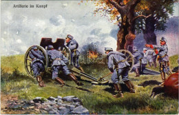 T2/T3 1915 Artillerie Im Kampf / WWI Austro-Hungarian K.u.K. Military Art Postcard. Offizielle Karte Für Rotes Kreuz, Kr - Non Classés