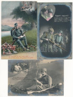 3 Db RÉGI Első Világháborús Osztrák-magyar Katonai Lap / 3 Pre-1945 WWI Austro-Hungarian K.u.K. Military Postcards - Ohne Zuordnung