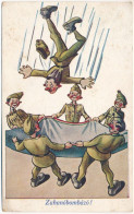 T2/T3 1943 Zuhanóbombázó! Második Világháborús Magyar Katonai Humor / WWII Hungarian Military Humour Art Postcard (EK) - Ohne Zuordnung