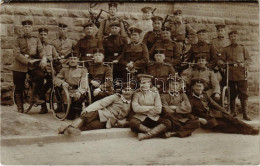 T2/T3 1908 Mainz, German Military, Group Of Soldiers With Bicycles. Photo (EK) - Non Classés