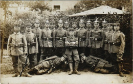 T3 1913 German Military, Group Of Soldiers. Atelier Oscar Sprössig (Döbeln) Photo (EK) - Unclassified