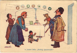 * T2/T3 Boldog Újesztendőt. Tombola Levelezőlap I B-4. / Hungarian New Year Greeting Art Postcard, Music Band, Lottery T - Ohne Zuordnung