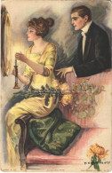 T3 1919 "Tempting Fate" Lady Art Postcard, Romantic Couple. The Knapp Co. Inc. No. 319. S: T. Earl Christy (EB) - Ohne Zuordnung