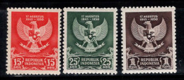 Indonésie 1950 Mi. 65-67 Neuf ** 80% Armoiries, Indépendance - Indonésie