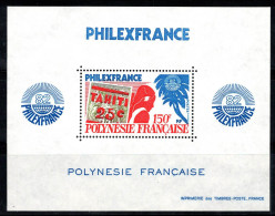 Polynésie Française 1982 Yv. 6 Bloc Feuillet 100% Neuf ** 150 F, Philaxfrance - Hojas Y Bloques