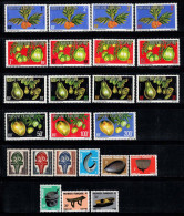 Polynésie Française 1958-77 Yv. 1-2,1-7 Neuf ** 100% Service Fruits, Art Timbre-taxe - Oficiales