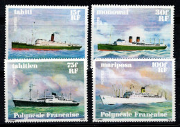 Polynésie Française 1978 Yv. 124-127 Sans Gomme 100% Navires - Neufs