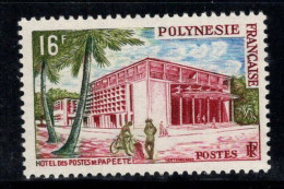 Polynésie Française 1960 Yv. 14 Neuf ** 100% 16 F, Hôtel Post, Papeete - Unused Stamps