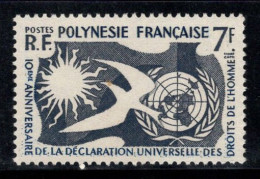 Polynésie Française 1958 Yv. 12 Neuf ** 100% 7 F, Droits De L'homme - Unused Stamps