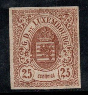 Luxembourg 1859 Mi. 8 Sans Gomme 100% 25 C, Armoiries - 1859-1880 Stemmi