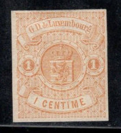 Luxembourg 1859 Mi. 3 Sans Gomme 40% 1 C, Armoiries - 1859-1880 Wapenschild