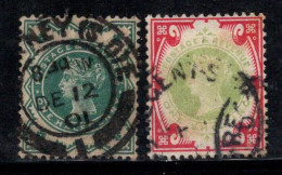 Grande-Bretagne 1900 Mi. 100-101 Oblitéré 100% 1 Sh, Reine Victoria - Used Stamps