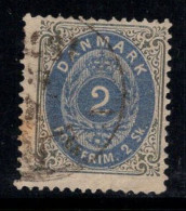 Danemark 1870 Mi. 16 Oblitéré 80% 2 S, Chiffres - Used Stamps