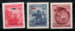 Yougoslavie 1949 Mi. 575-577 Neuf * MH 100% Poste Aérienne - Luftpost