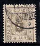 Islande 1900 Mi. 9 Oblitéré 100% Service 4 A, COURONNE - Oficiales