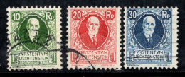 Liechtenstein 1925 Mi. 72-74 Oblitéré 100% Le Prince Jean II - Gebraucht