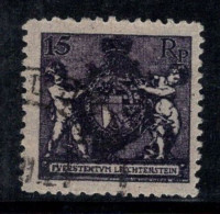 Liechtenstein 1921 Mi. 52 B Oblitéré 100% Prince Jean II, 15 Rp - Gebraucht