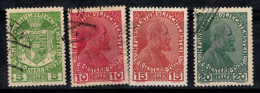 Liechtenstein 1917 Mi. 5-8 Oblitéré 100% Armoiries, Prince Jean II - Gebraucht