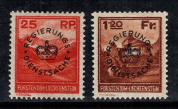 Liechtenstein 1933 Mi. 9-10 Neuf * MH 100% Service Paysages - Servizio