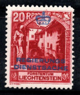 Liechtenstein 1932 Mi. 3 A Neuf * MH 100% Service Paysages, 20 Rp - Oficial