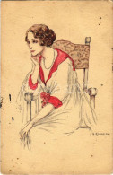 T2/T3 1925 Italian Lady Art Postcard. 310-5. S: Zandrino (EK) - Ohne Zuordnung