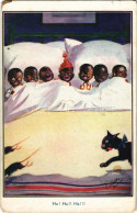 T4 1916 Ha! Ha!! Ha!!! Black Children With Cat And Mouse (EM) - Ohne Zuordnung