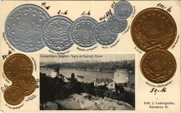 * T2/T3 1917 Constantinople, Istanbul; Tours De Roumeli Hissar. Set Of Turkish Coins. Edit. J. Ludwigsohn Emb. Litho (EK - Ohne Zuordnung