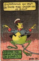 T2/T3 1904 La Grenouille Qui Veut Se Faire Aussi Grosse Que Le Boeuf. Mikado / French Mocking Propaganda, Japanese Emper - Unclassified