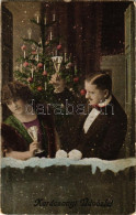 ** T2/T3 Karácsonyi üdvözlet / Christmas Greeting With Romantic Couple (EK) - Ohne Zuordnung